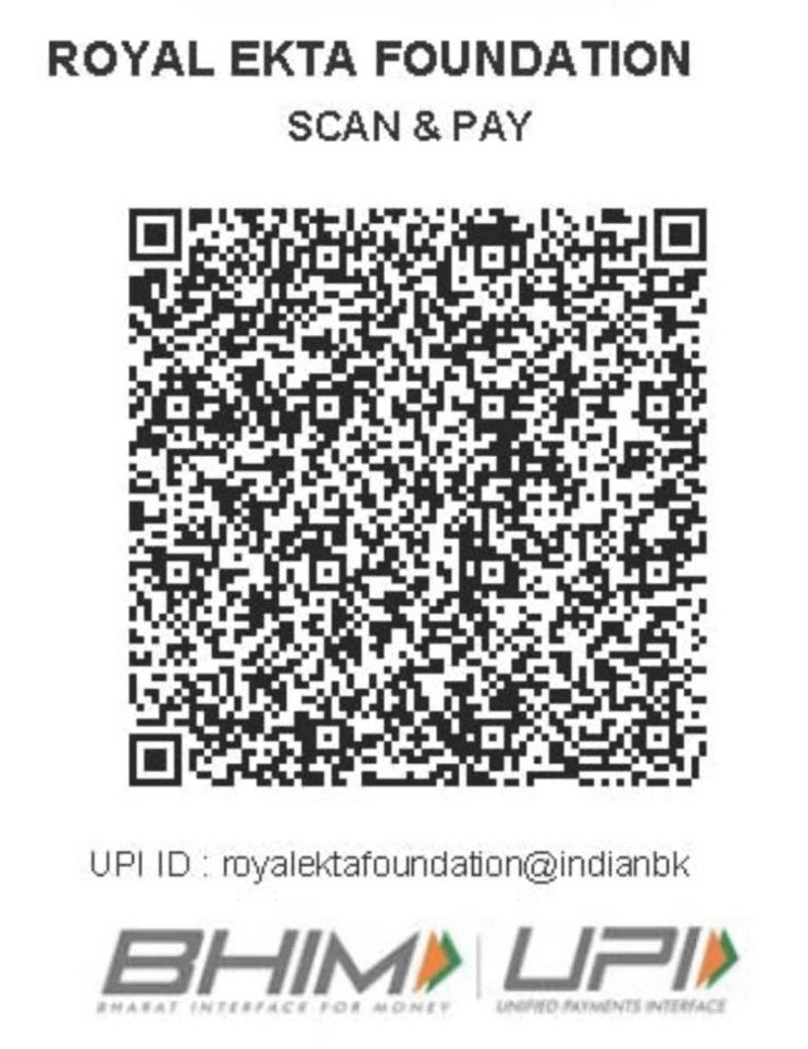 UPI QR Code for Royal Ekta Foundation Donation